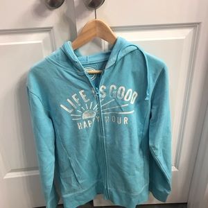 Life Is Good Zip Up Hoodie NWT